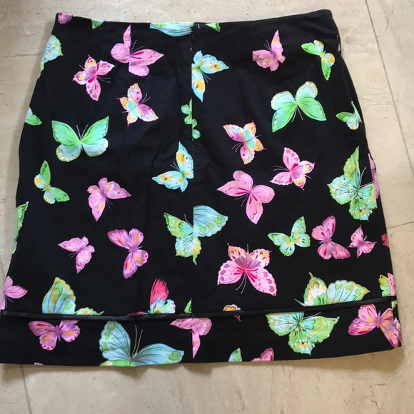 Credo black butterfly print skirt with sequins - Picture 4 of 6